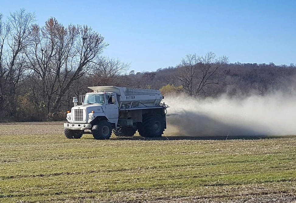 Ritter Construction ag lime application southern iowa